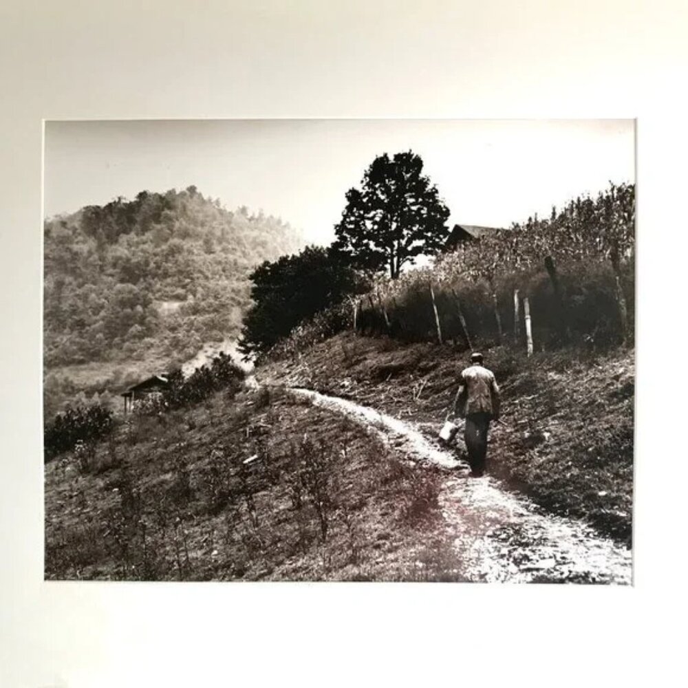 Vintage Russell Lee Print Coal Miner Walking On Path 1946